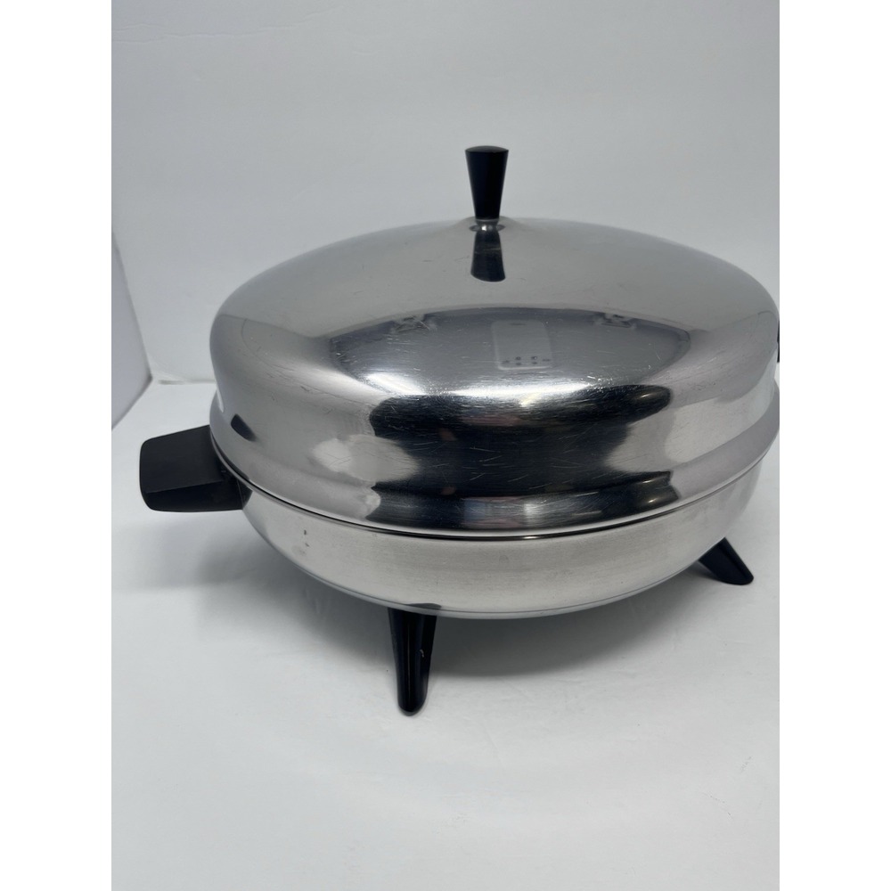 Vintage Farberware Al Clad 12" Electric Fry Pan Model 310-A Dome Lid & Cord USA